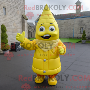 Maskot postava citronově...