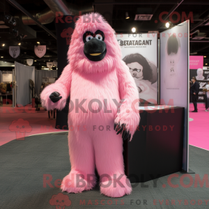 Mascot character of a Pink...