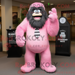 Mascot character of a Pink...