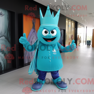 Mascot character of a Cyan...