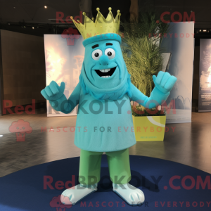 Maskottchenfigur eines Cyan...