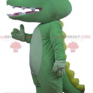 Gigante mascotte coccodrillo verde e giallo - Redbrokoly.com