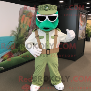 Maskot karakter af en hvid...