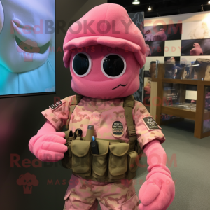 Roze Marine Recon mascotte...