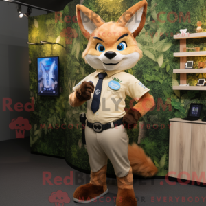 Mascot character of a Tan...