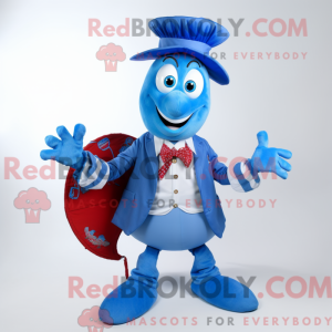 Mascot character of a Blue...