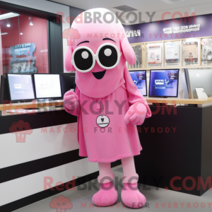 Mascot character of a Pink...