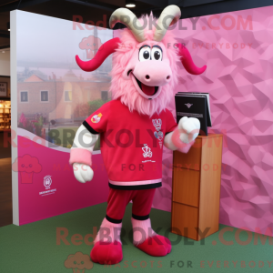 Mascot character of a Pink...