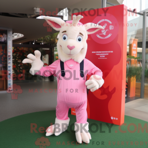 Maskottchen einer rosa...