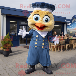 Mascot character of a Navy...