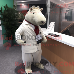 Mascot character of a White...