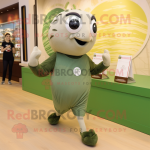 Olive Seal maskot kostym...