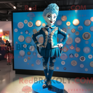 Mascot character of a Blue...