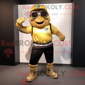 Maskottchenfigur eines Gold...