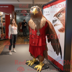Maskotfigur av en Red Haast...