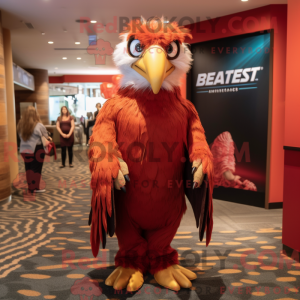 Maskotfigur av en Red Haast...