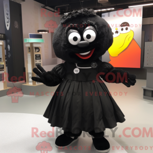 Maskot karakter af en sort...