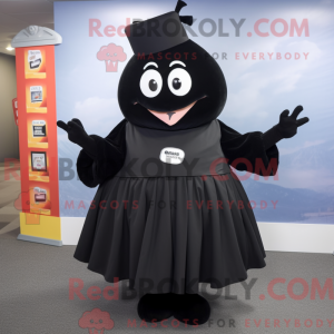 Maskot karakter af en sort...