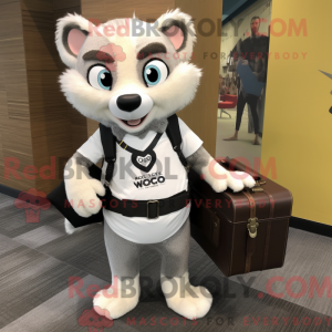 Maskottchen einer weißen...