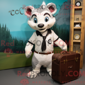 Maskottchen einer weißen...