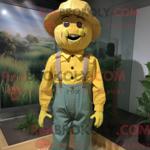 Mascottefiguur van een gele...
