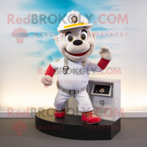 White Fire Fighter mascotte...