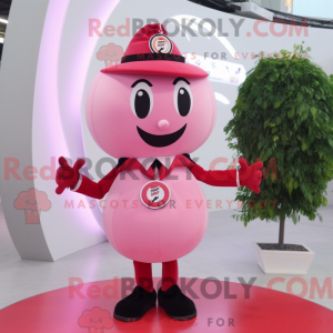 Mascot character of a Pink...