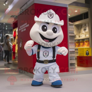 White Fire Fighter mascotte...