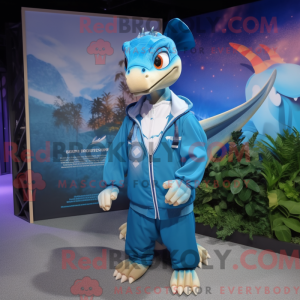 Mascot character of a Blue...