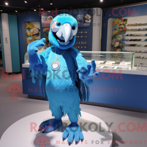 Mascot character of a Cyan...
