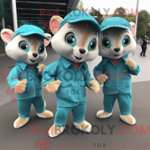 Mascot character of a Teal...