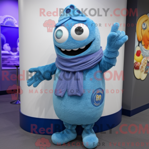 Mascot character of a Blue...
