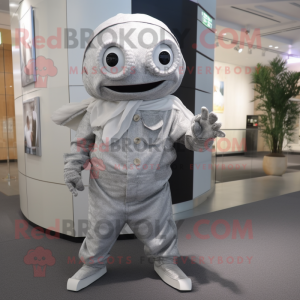 Silver Cod maskot kostume...