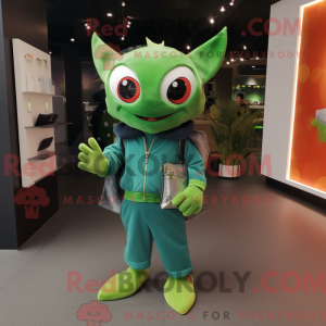 Mascot character of a Green...
