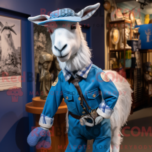 Maskottchen einer blauen...