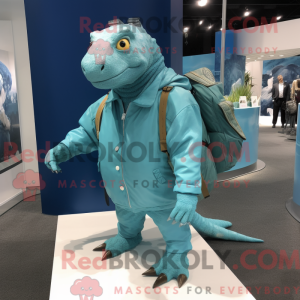 Mascot character of a Cyan...