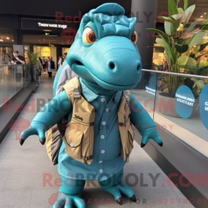 Mascot character of a Cyan...