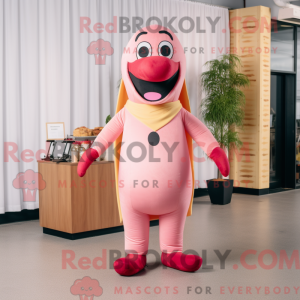 Mascot character of a Pink...