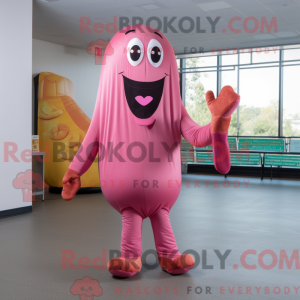 Mascot character of a Pink...