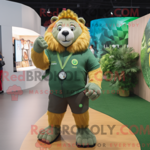 Mascot character of a Green...