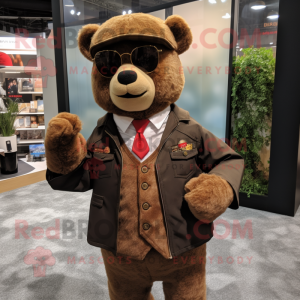 Brun Teddy Bear maskot...