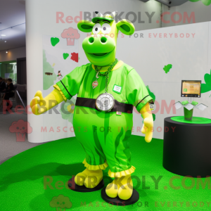 Postava maskota Lime Green...