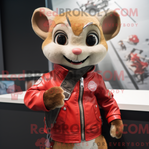 Maskot-karakter av en röd...