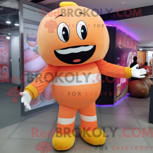 Maskot karakter af en Peach...