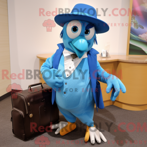 Mascot character of a Cyan...