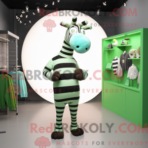 Mascota de una cebra verde...