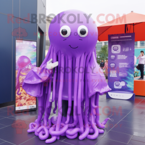 Purple Jellyfish mascotte...