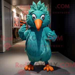 Mascot character of a Teal...