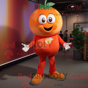 Maskotkarakter af en orange...