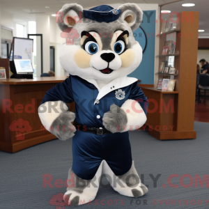 Mascot character of a Navy...